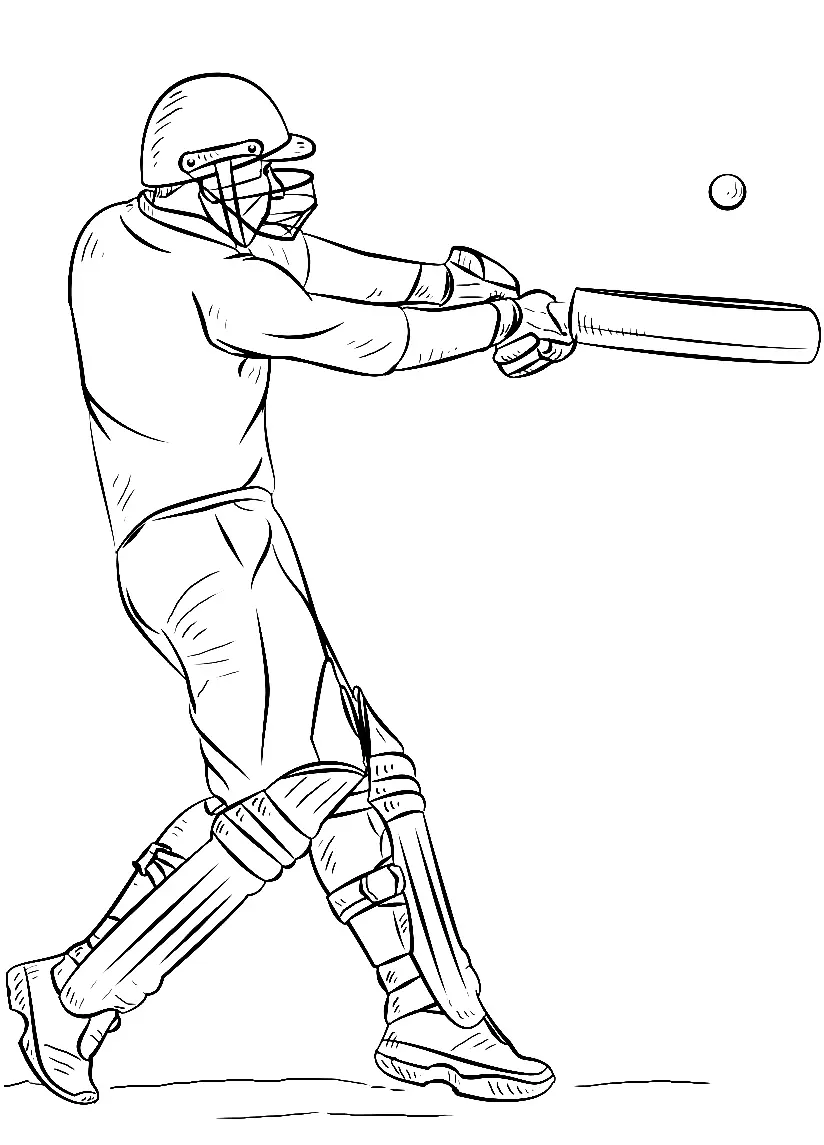 Cricket Game Coloring Pages 9