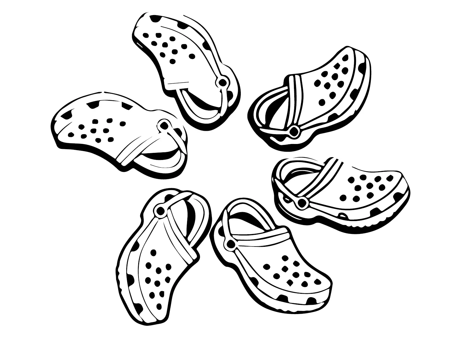 Crocs Para Colorear 13