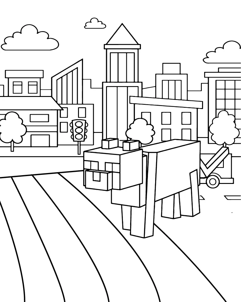 Estrada Transversal Para Colorir 5
