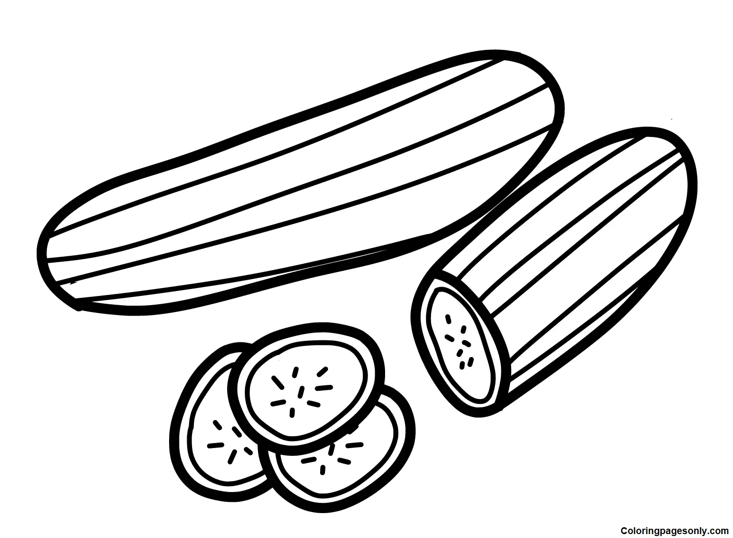 Cucumber Coloring Pages 13