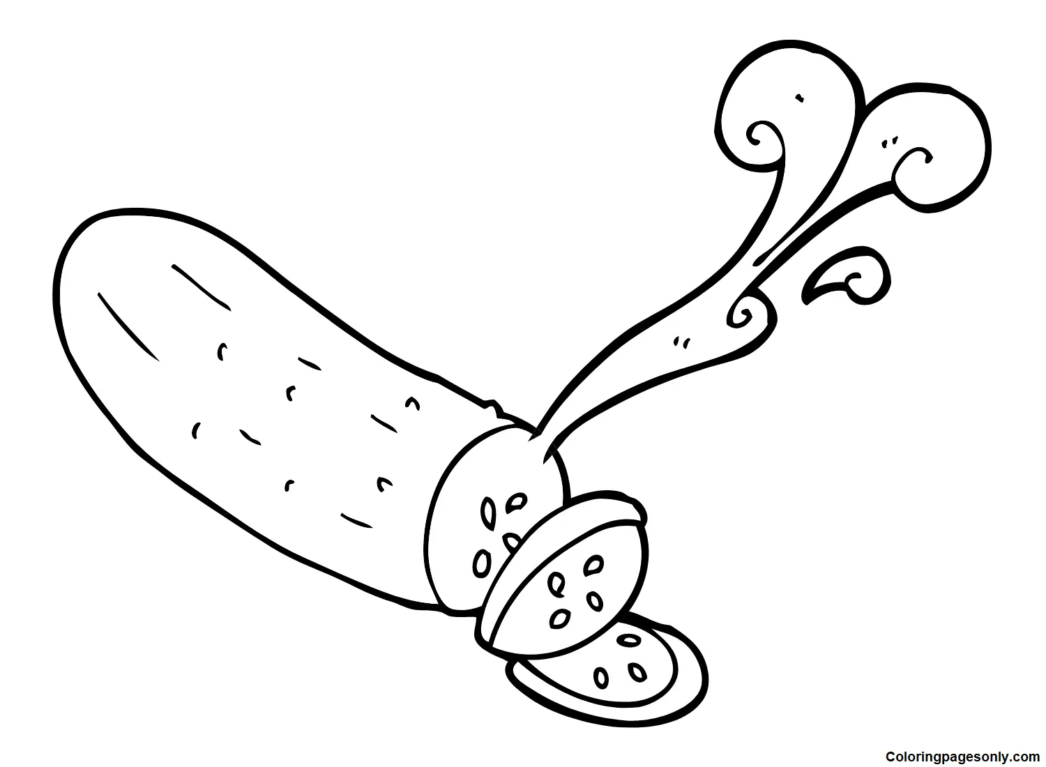 Cucumber Coloring Pages 14