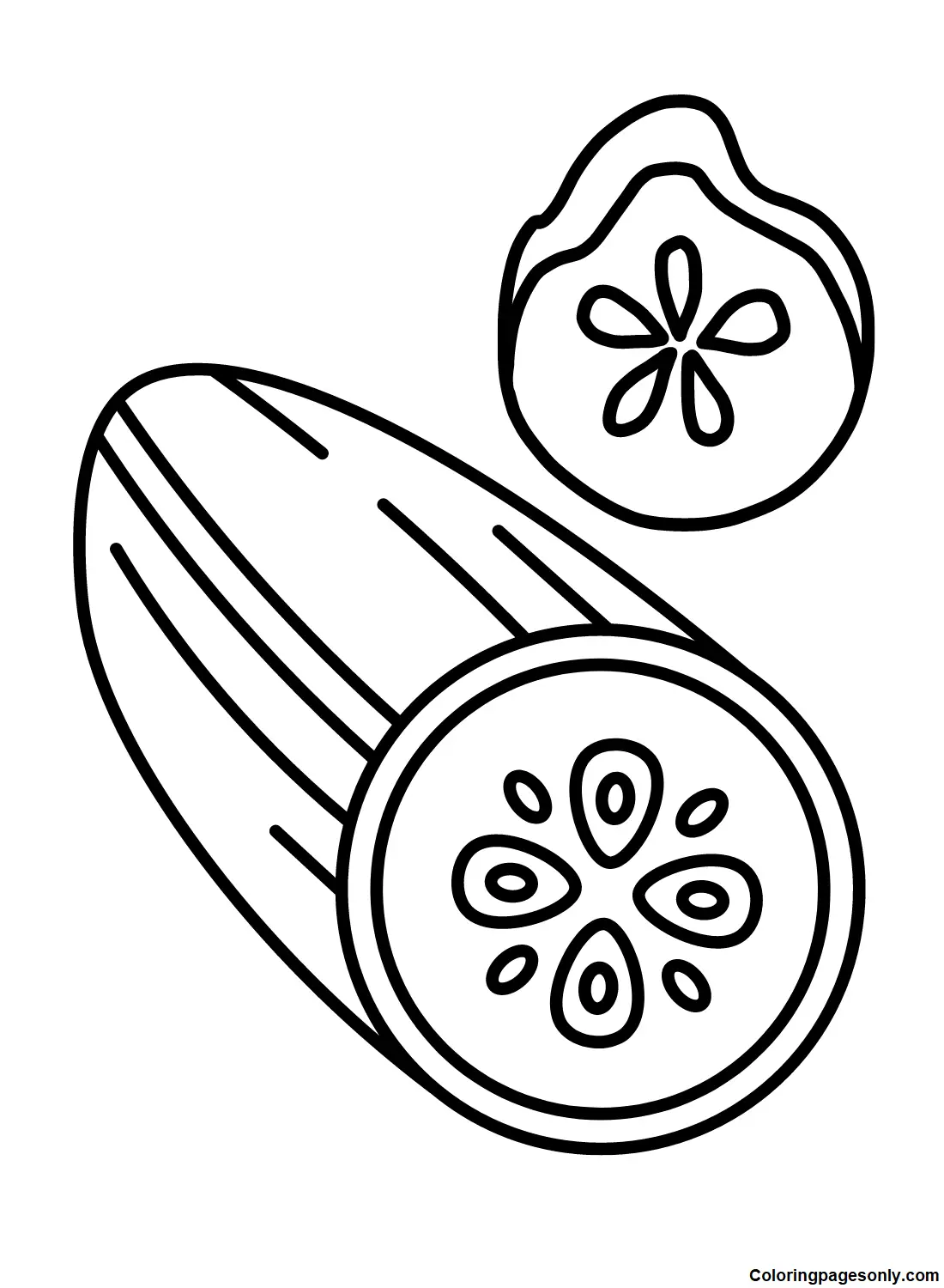 Cucumber Coloring Pages 15
