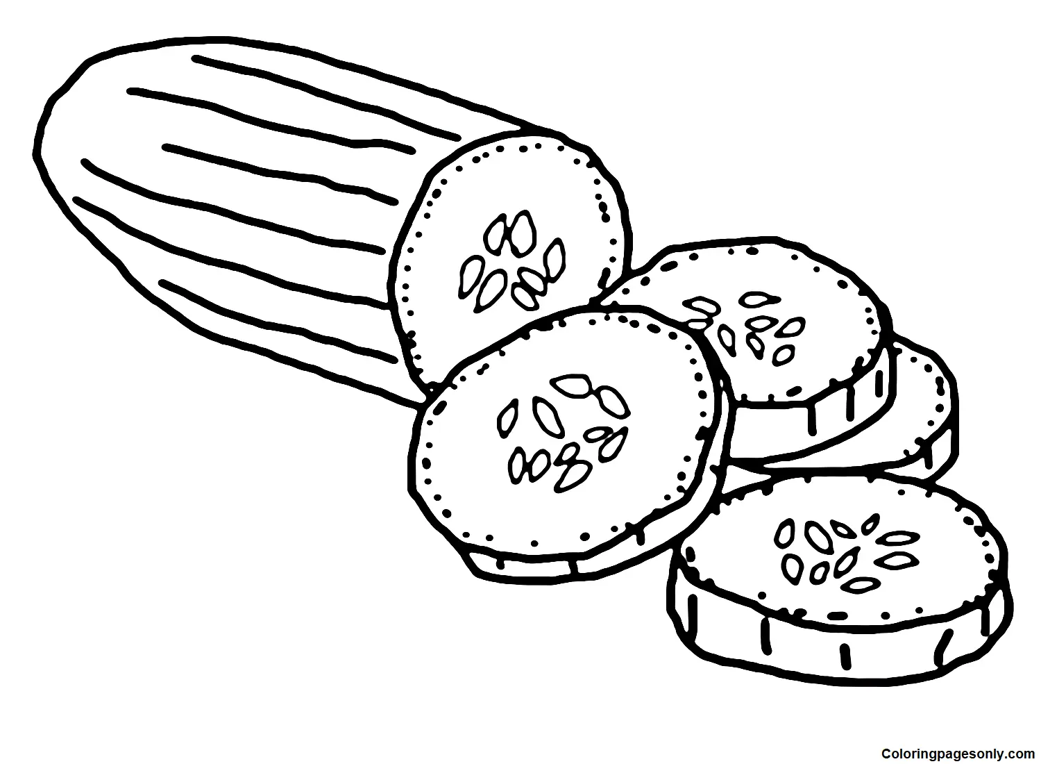 Cucumber Coloring Pages 25