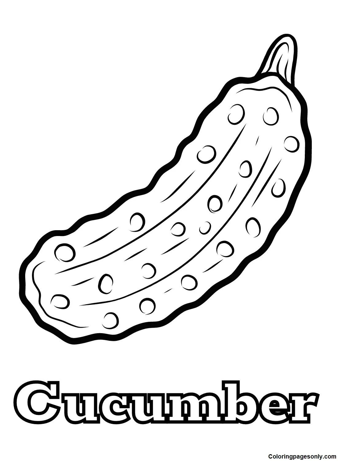 Cucumber Coloring Pages 4