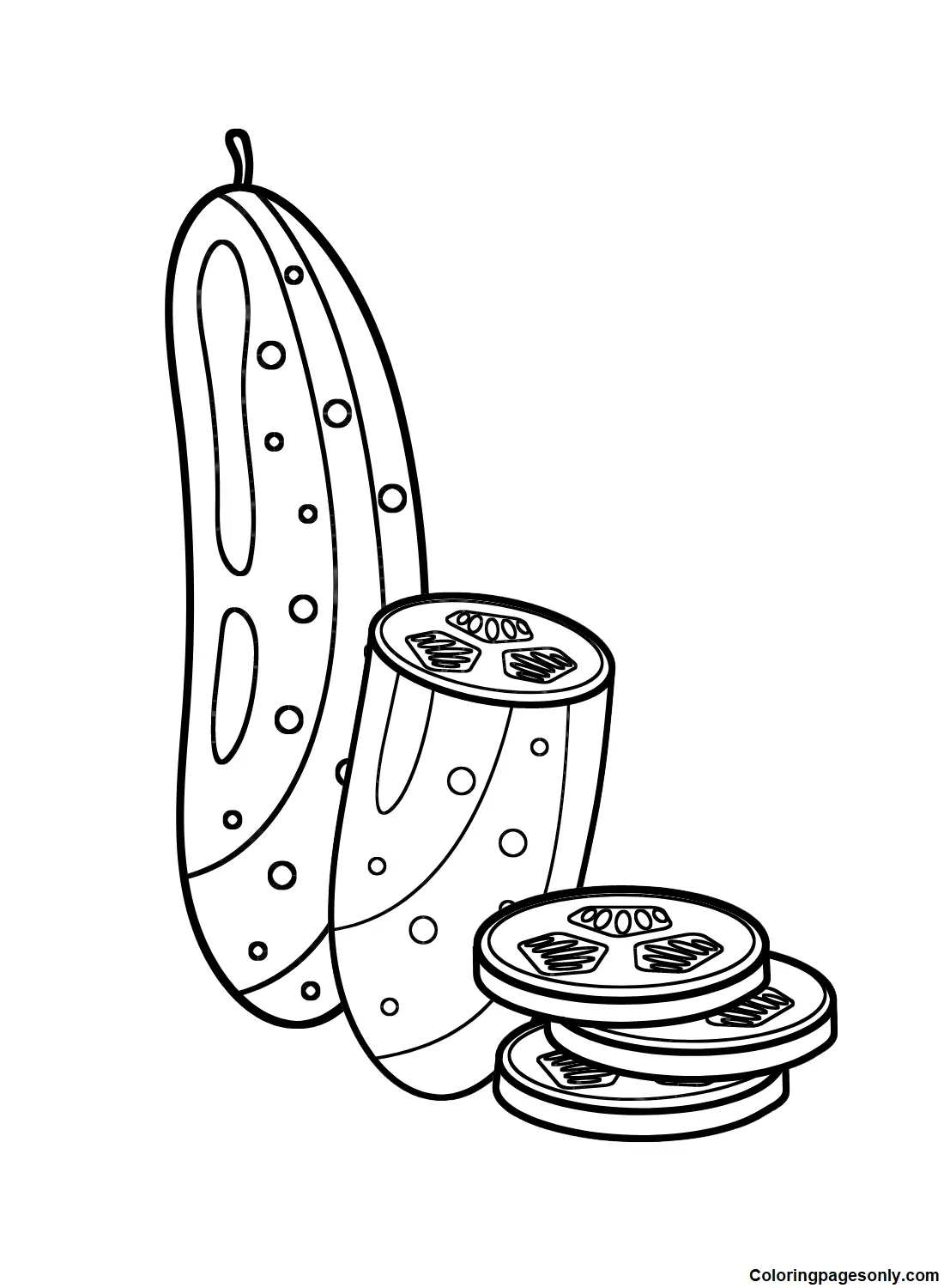 Cucumber Coloring Pages 6