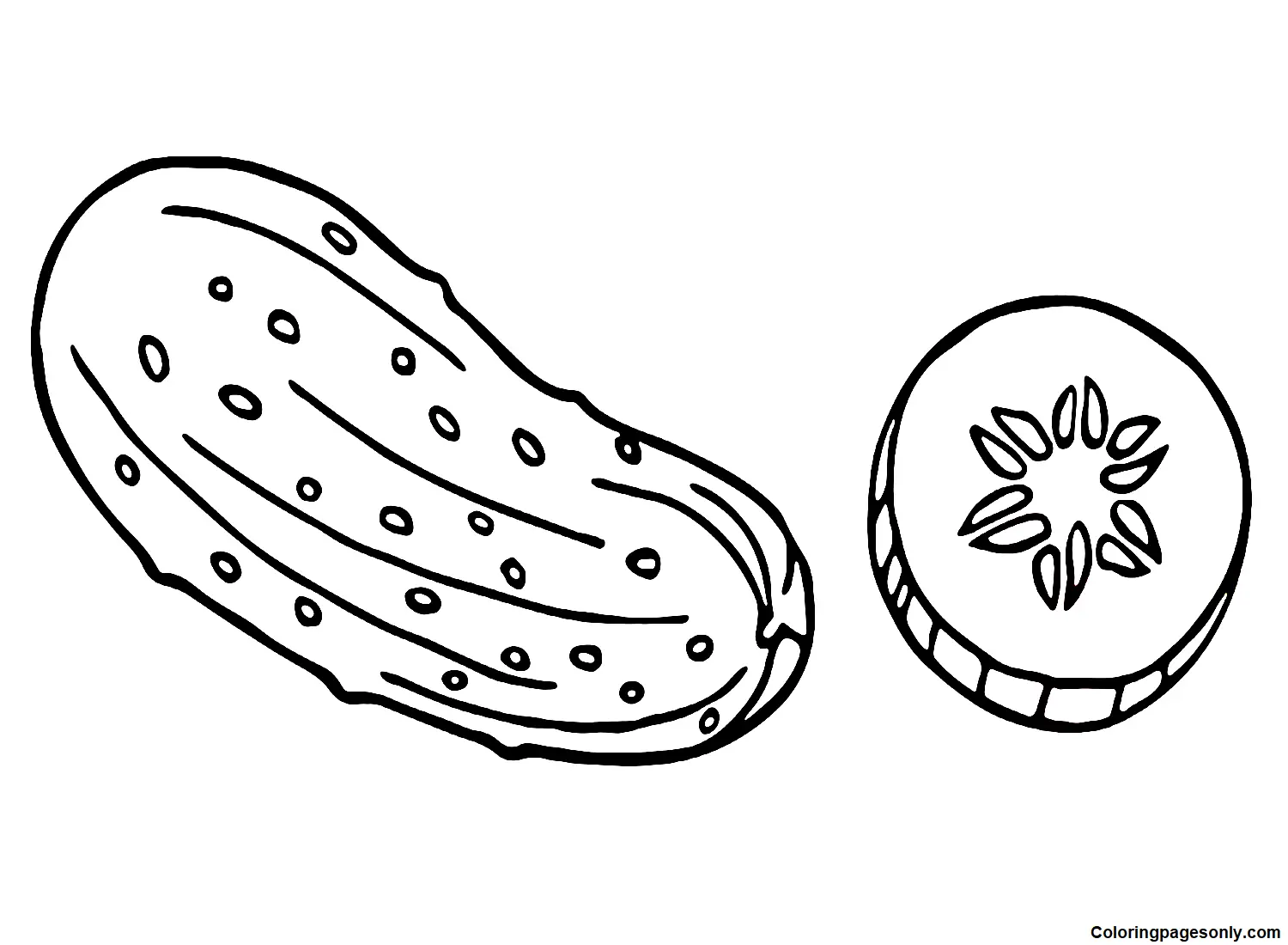 Cucumber Coloring Pages 7