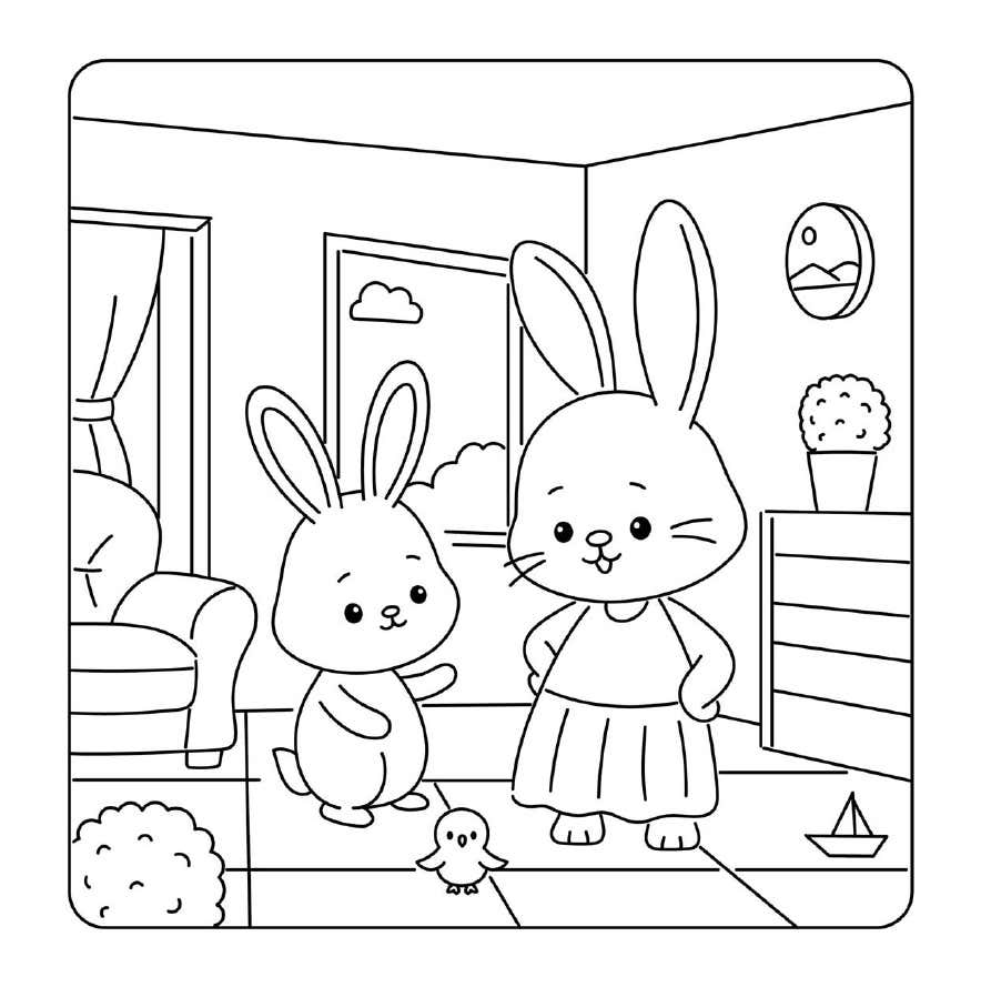 Cuddly Friends Coloring Pages 1