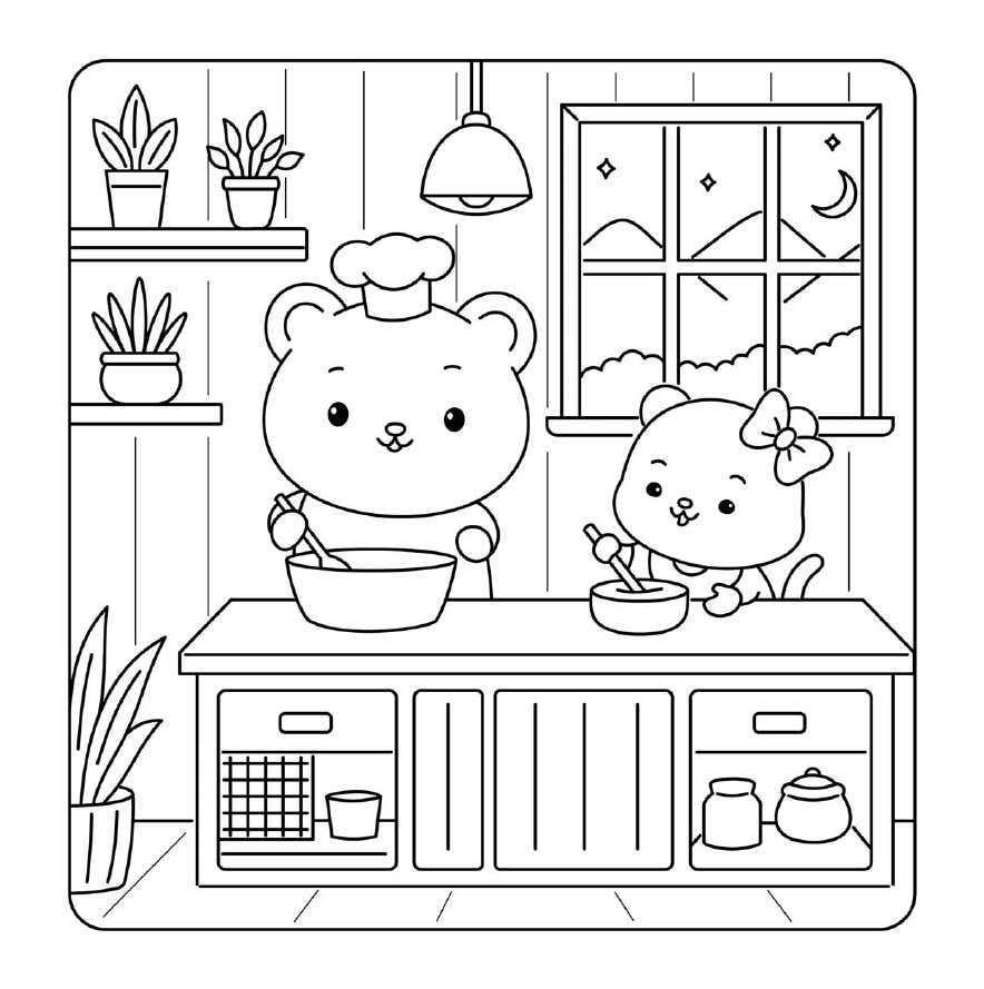Cuddly Friends Coloring Pages 4