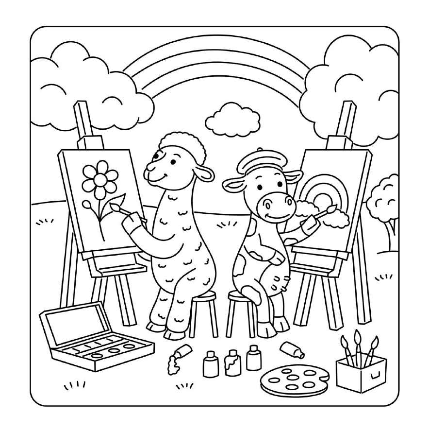 Cuddly Friends Coloring Pages 6