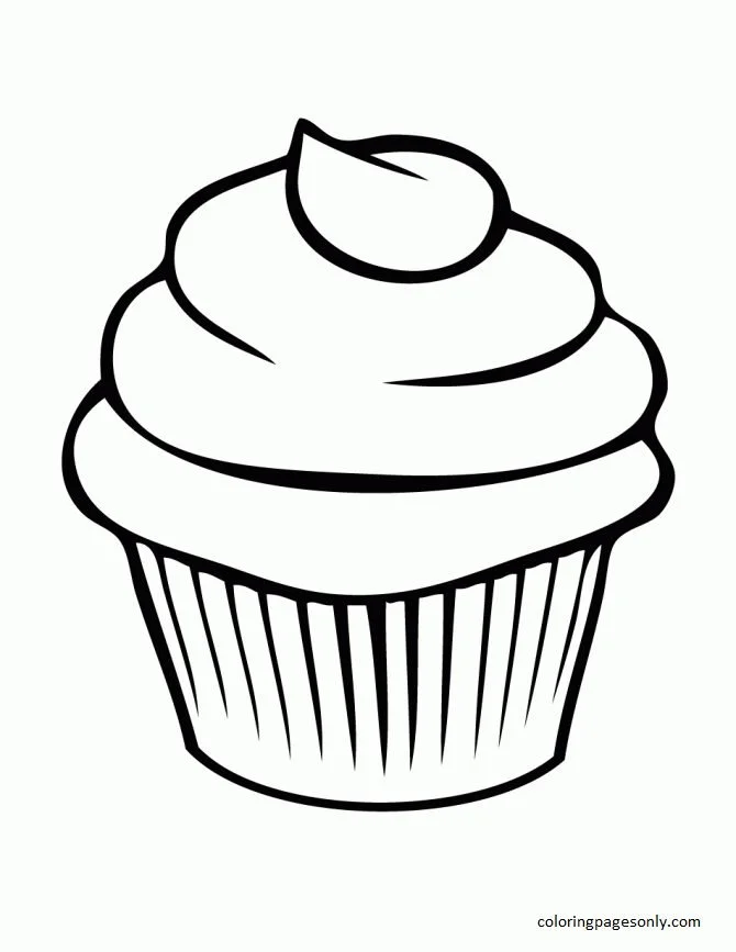 Cupcake Coloring Pages 18