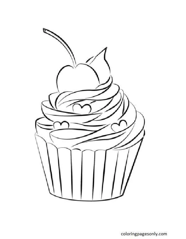Cupcake Coloring Pages 34