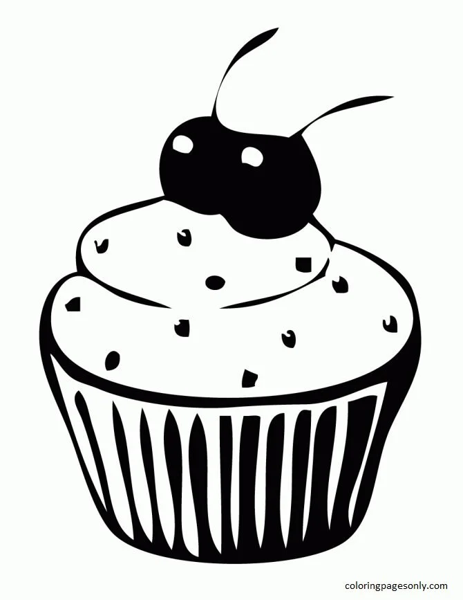 Cupcake Coloring Pages 35