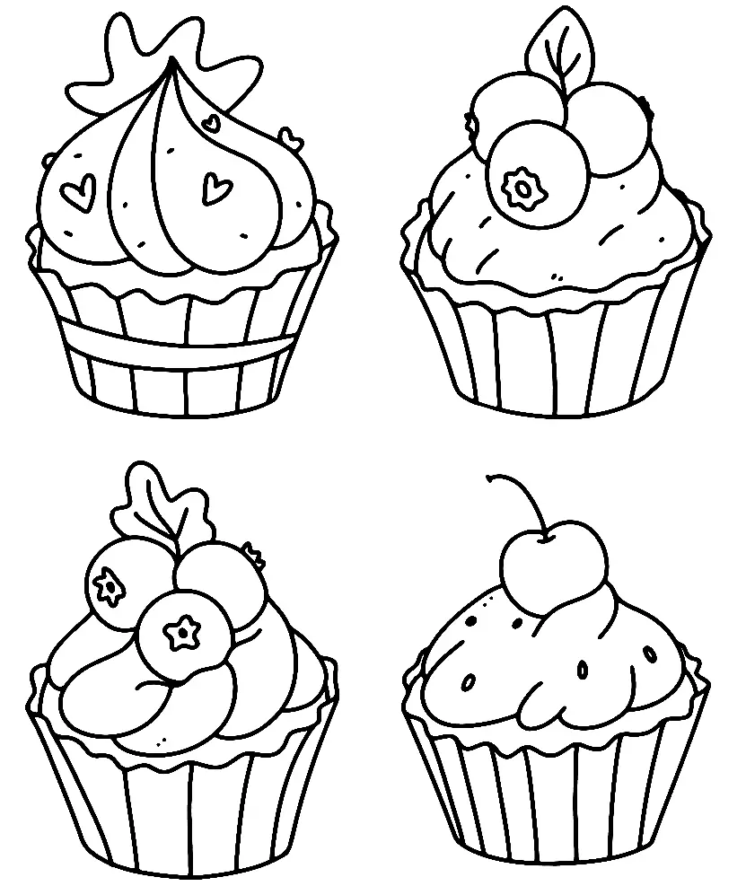 Cupcake Coloring Pages 66