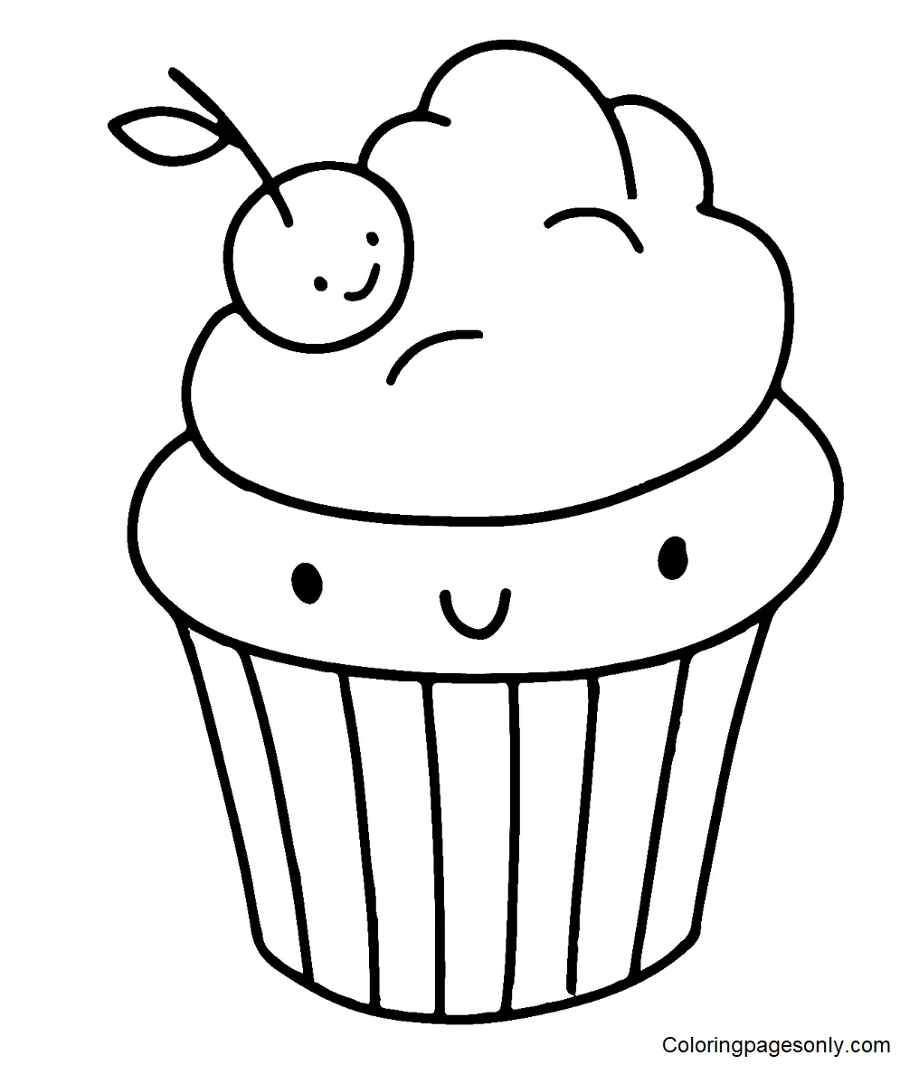 Cupcake Coloring Pages 71