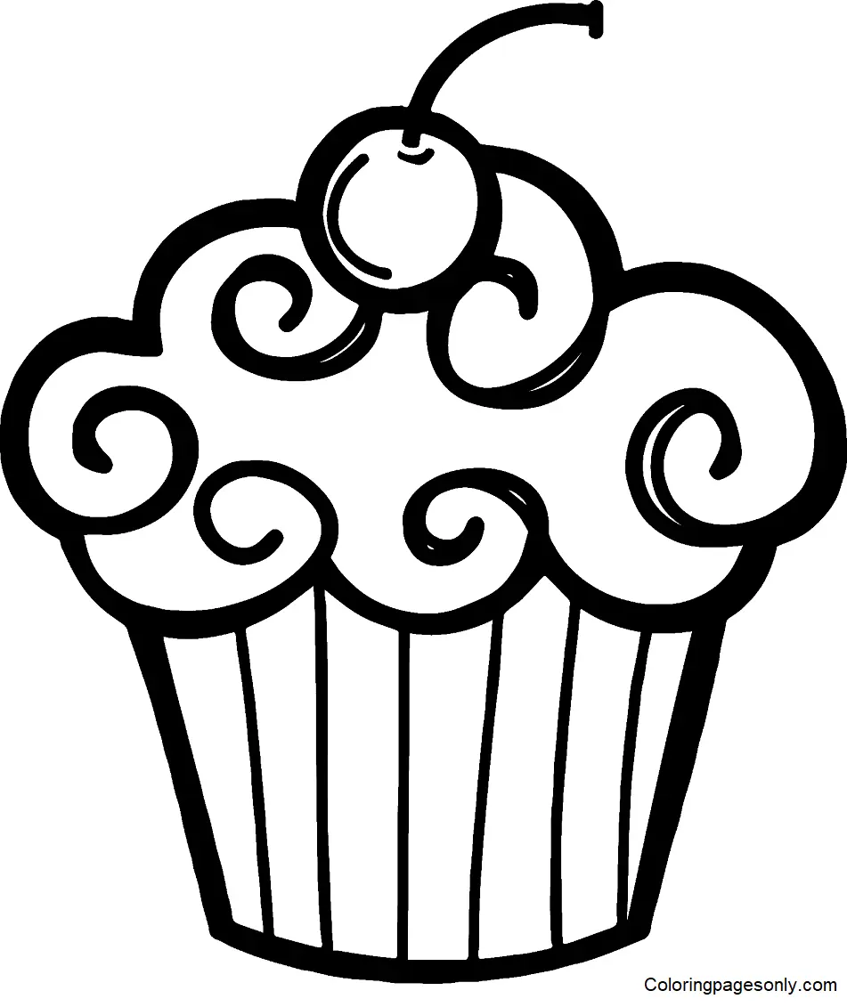 Cupcake Coloring Pages 83