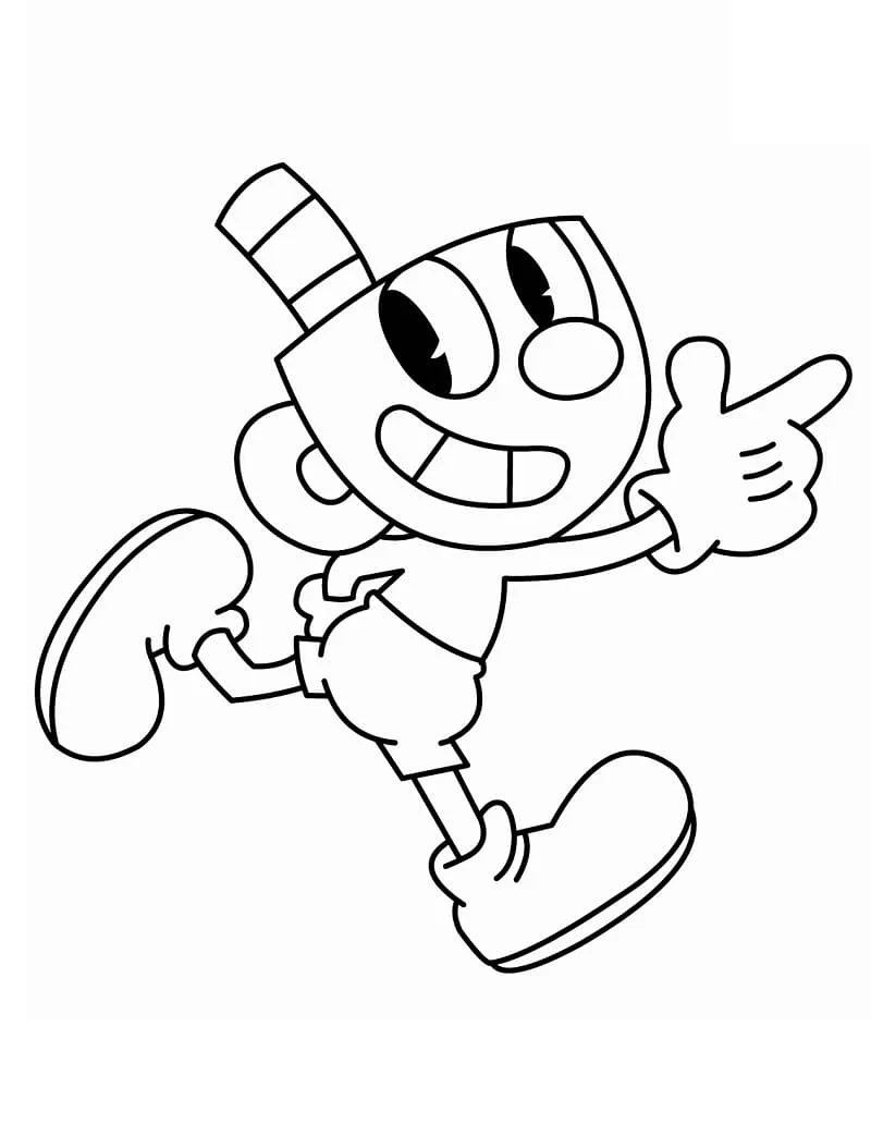 Cuphead Para Colorear 16