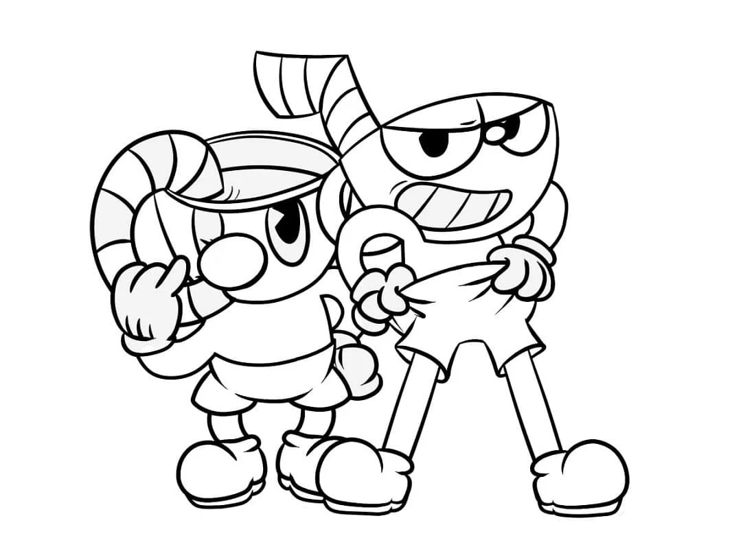 Cuphead Para Colorear 19