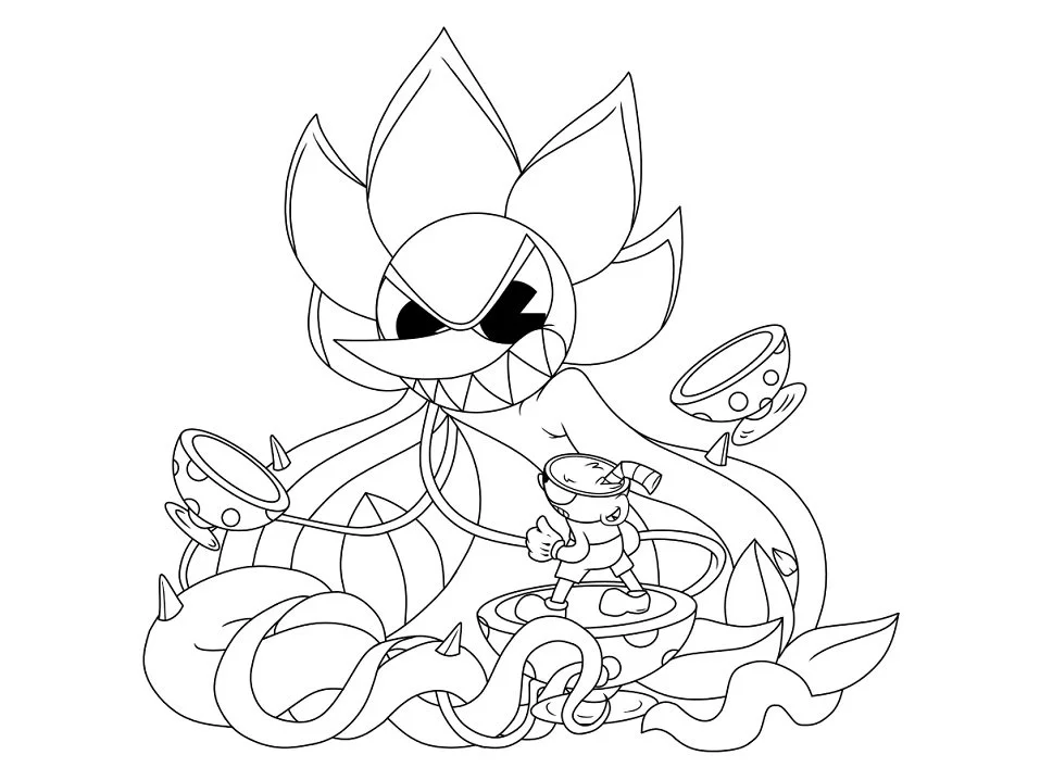Cuphead Para Colorear 24