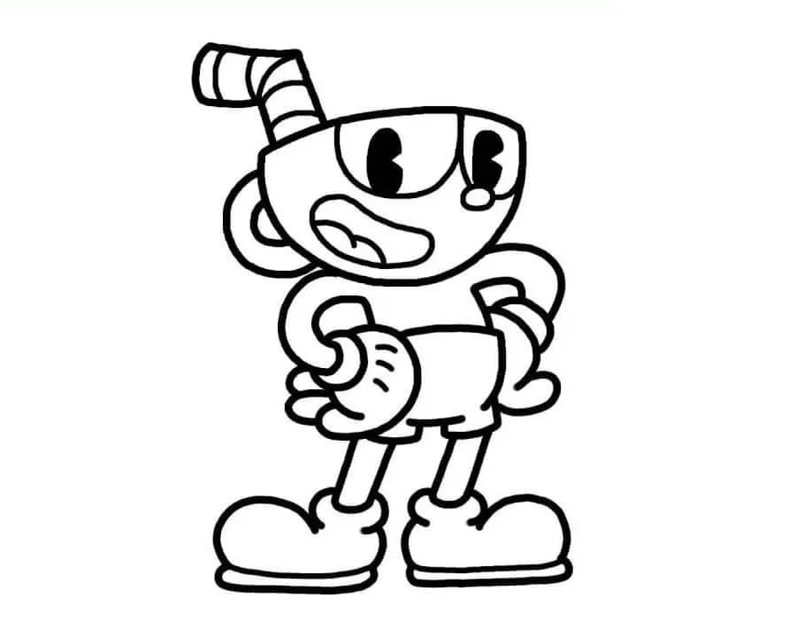 Cuphead Para Colorear 3
