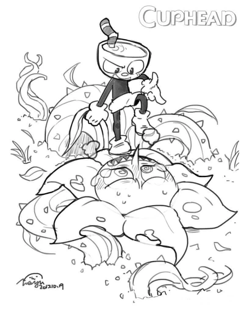 Cuphead Para Colorear 35