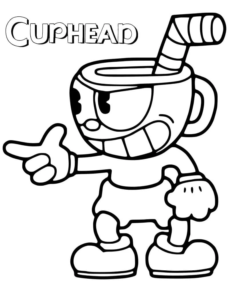 Cuphead Para Colorear 7