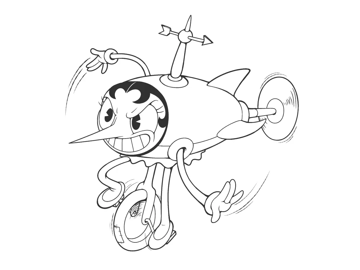 Cuphead Para Colorear 8