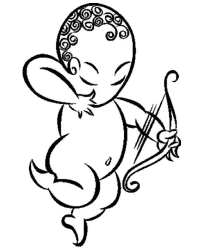 Cupid Coloring Pages 12