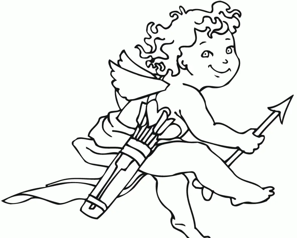 Cupid Coloring Pages 44