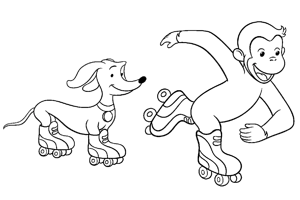 Curious George Para Colorear 15