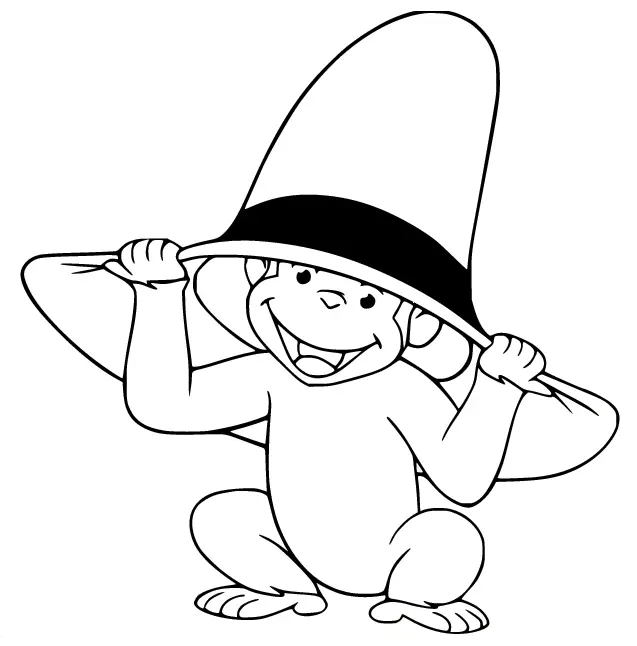 Curious George Para Colorear 16