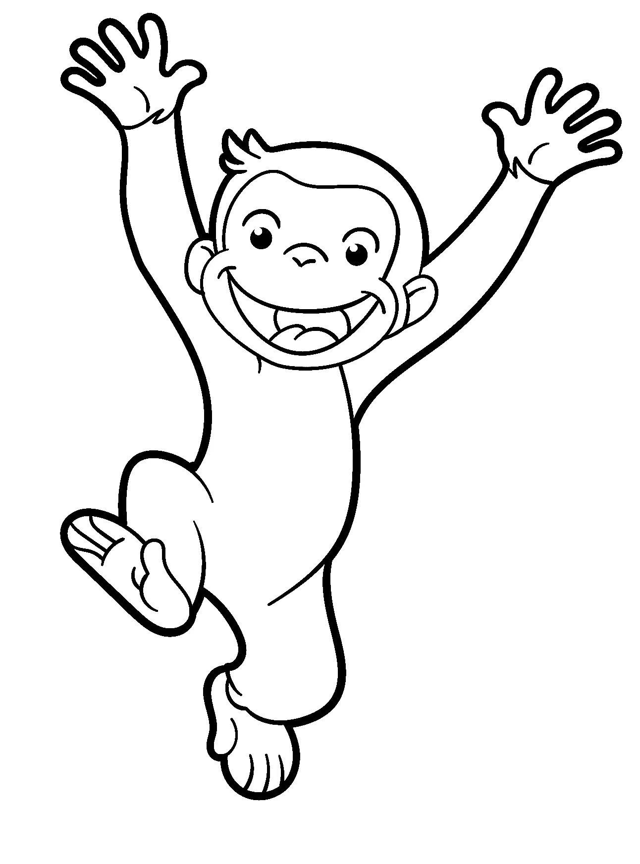Curious George Para Colorear 2