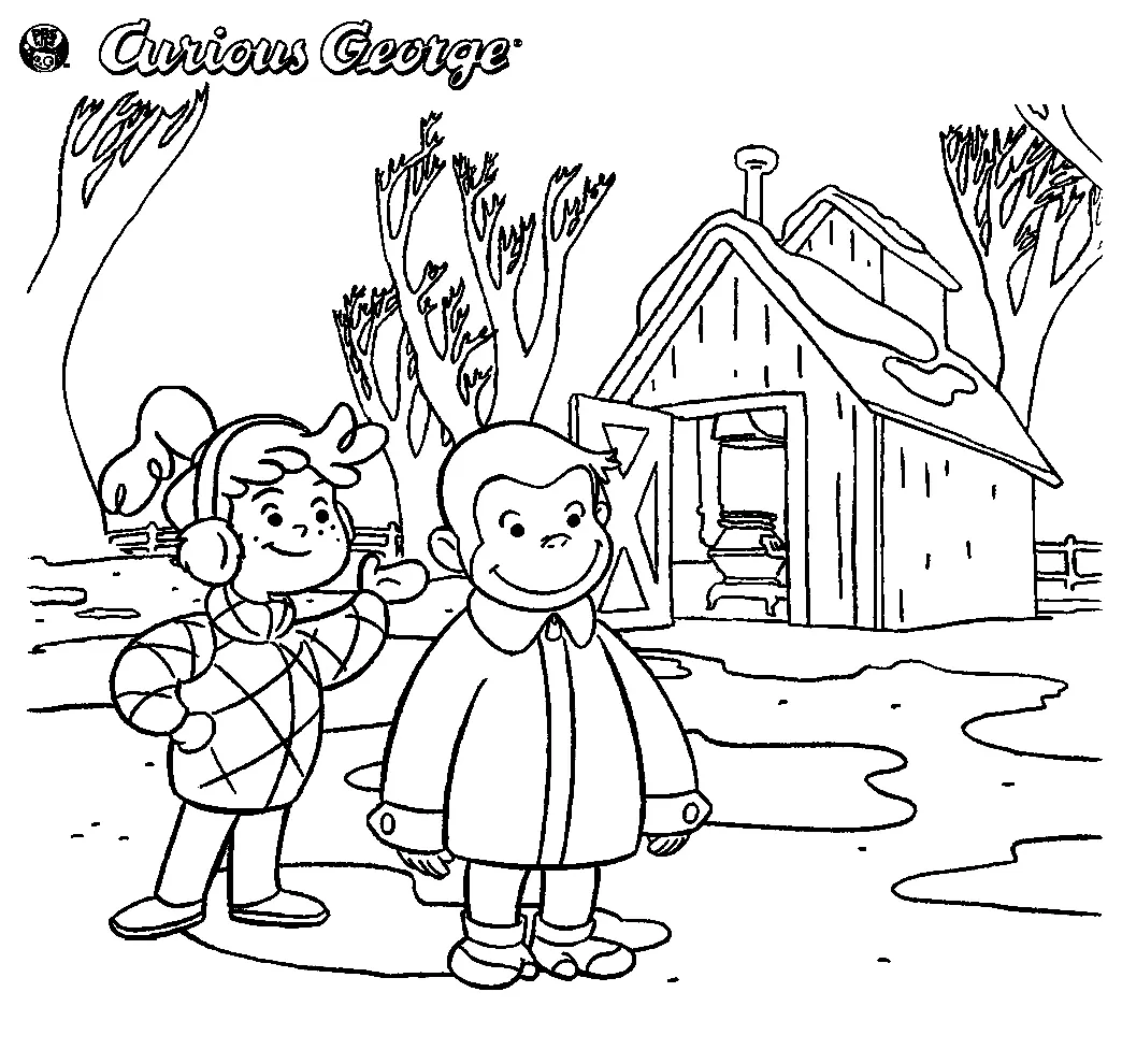 Curious George Para Colorear 21