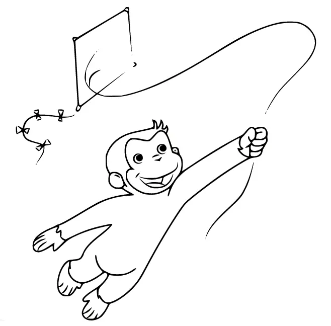 Curious George Para Colorear 24