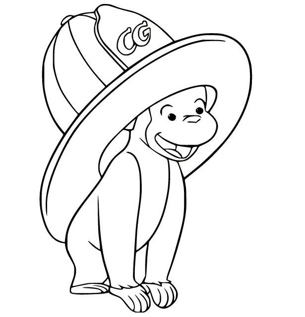 Curious George Para Colorear 43