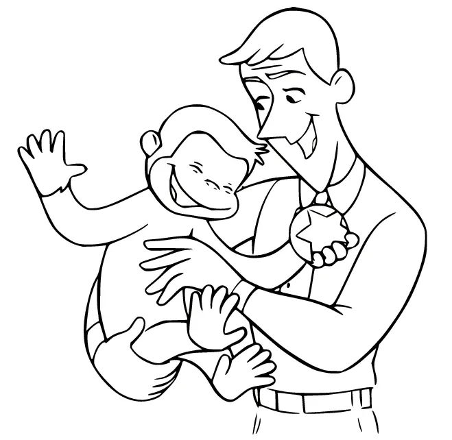 Curious George Para Colorear 49
