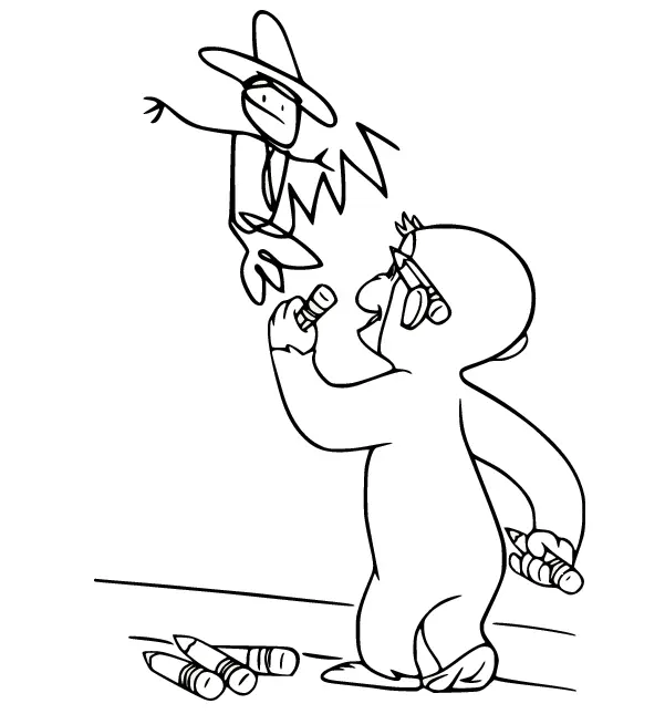 Curious George Para Colorear 62