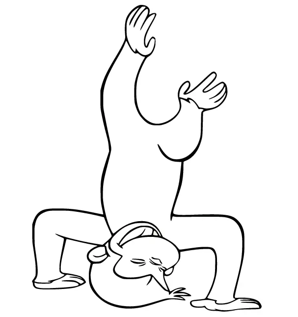 Curious George Para Colorear