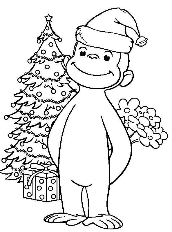 Curious George Para Colorear 9