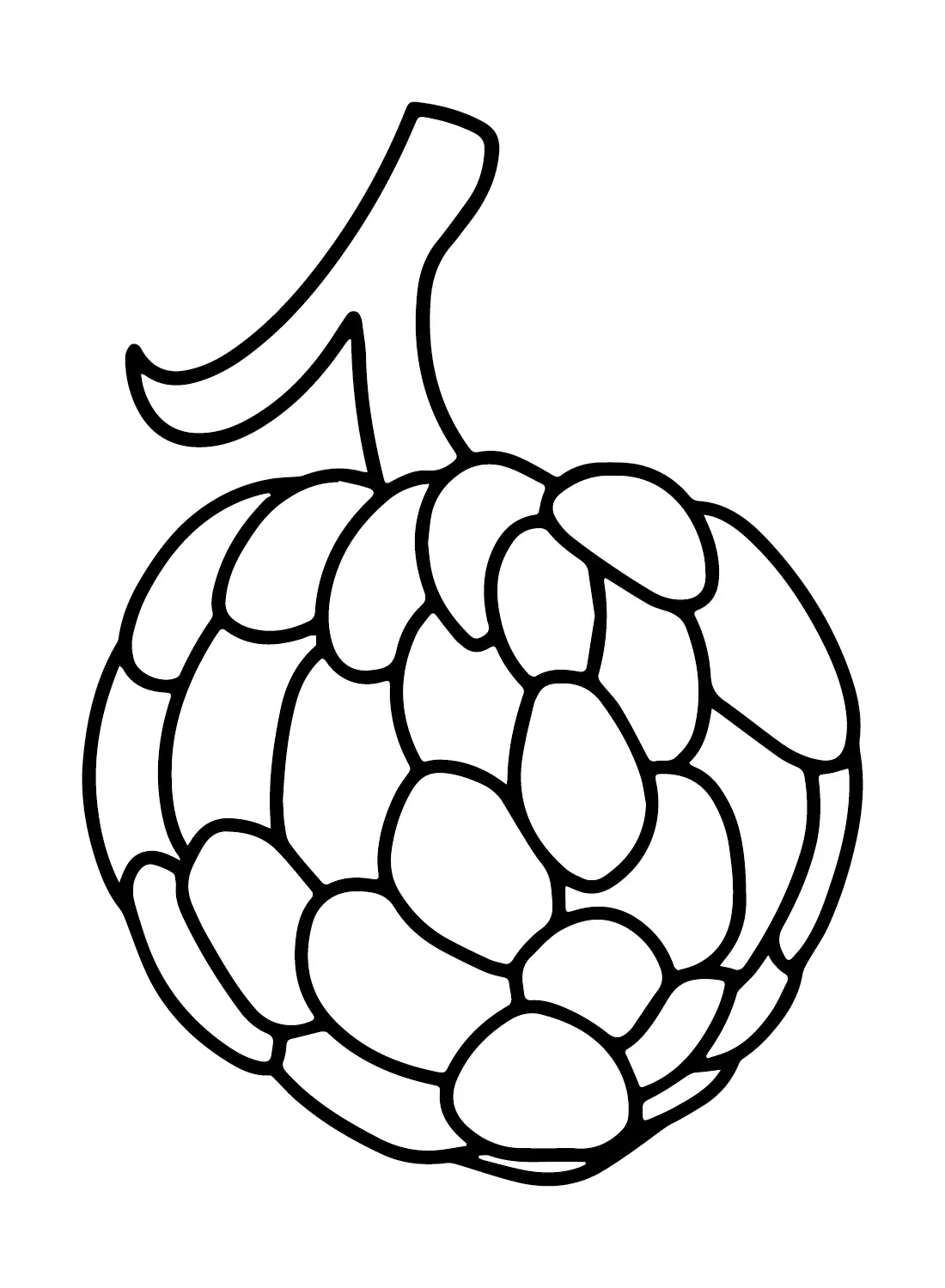 Custard Apple Coloring Pages 1