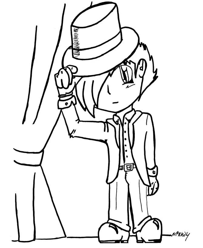 Niedliche Anime Ausmalbilder 12