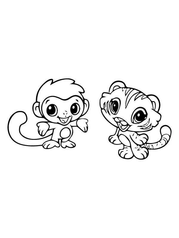 Animais fofos para colorir 1