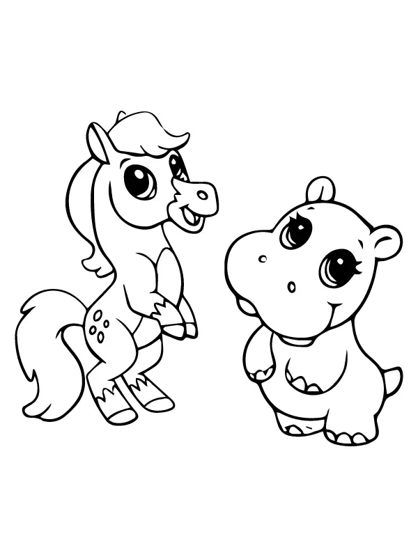 Animais fofos para colorir 5
