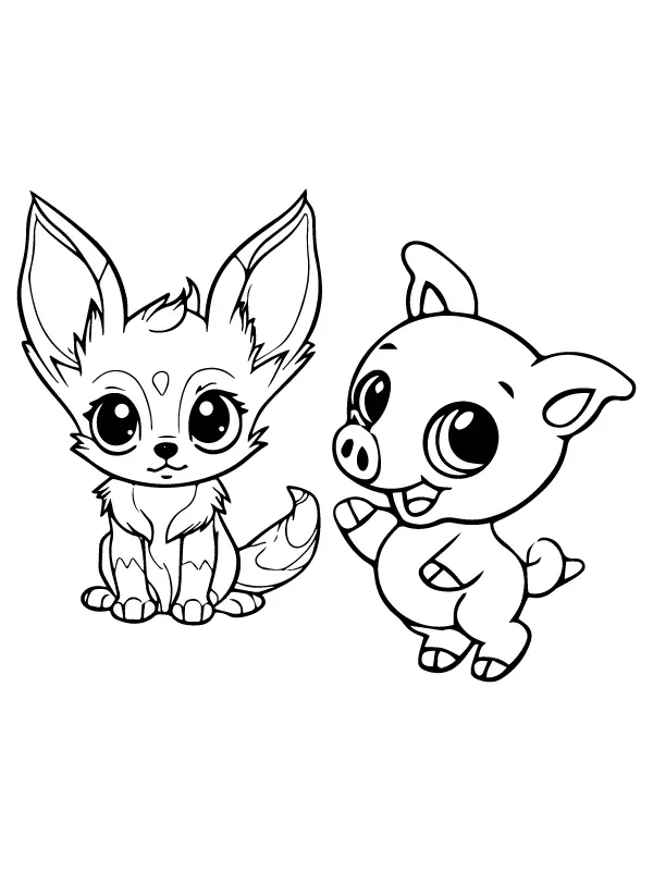 Animais fofos para colorir 7