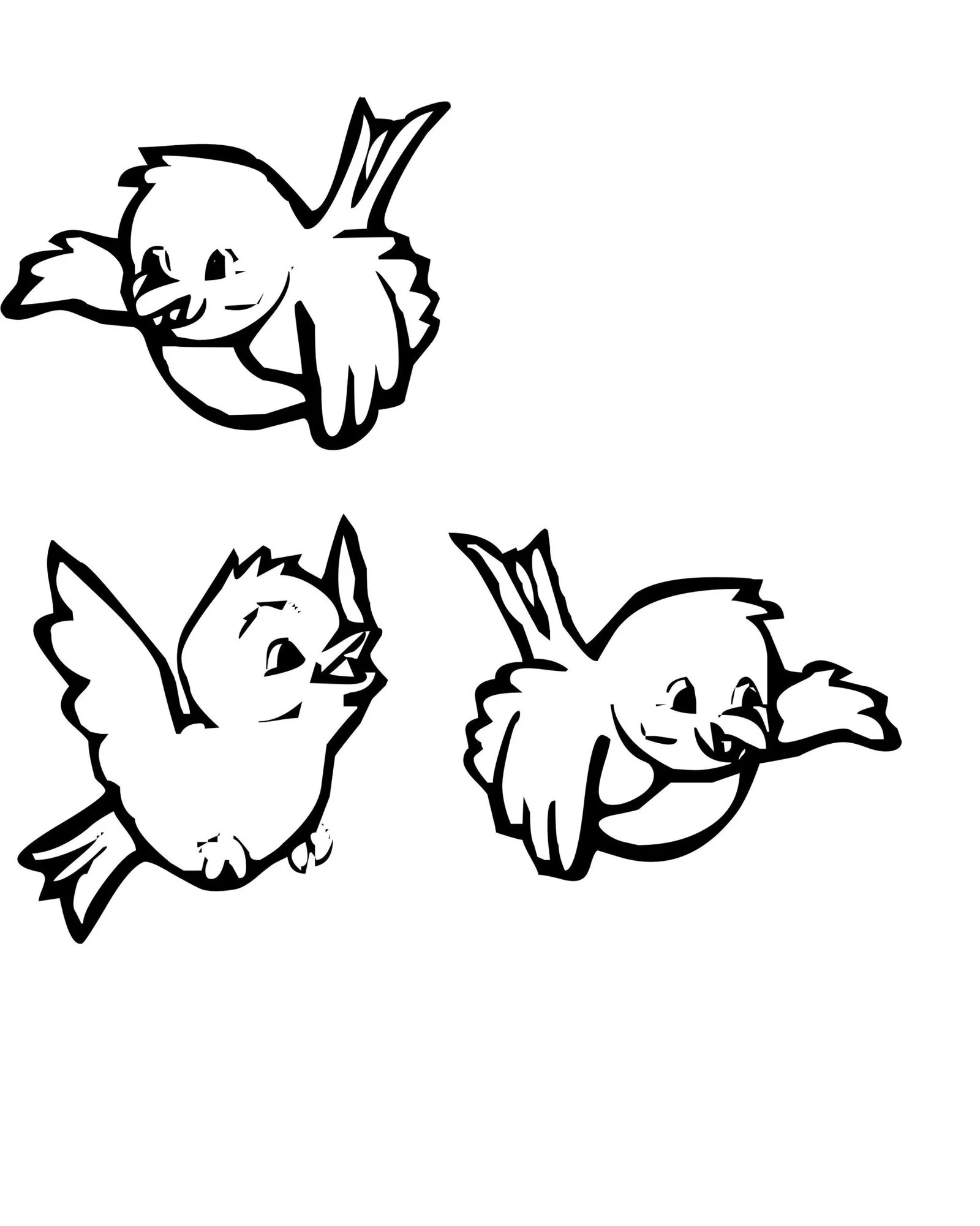 Desenhos de Passaro Fofo Para Colorir 1