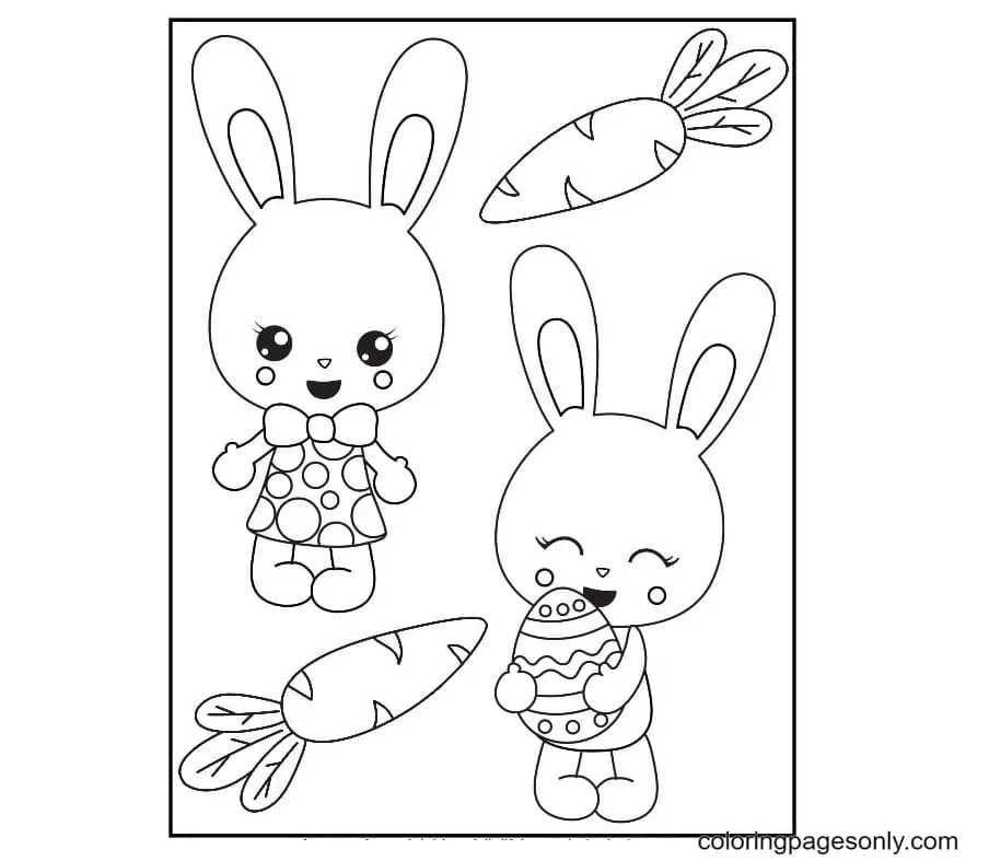 Conejitos Lindos Para Colorear 28