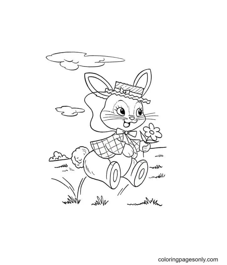 Desenhos de Coelhinhos Fofos Para Colorir