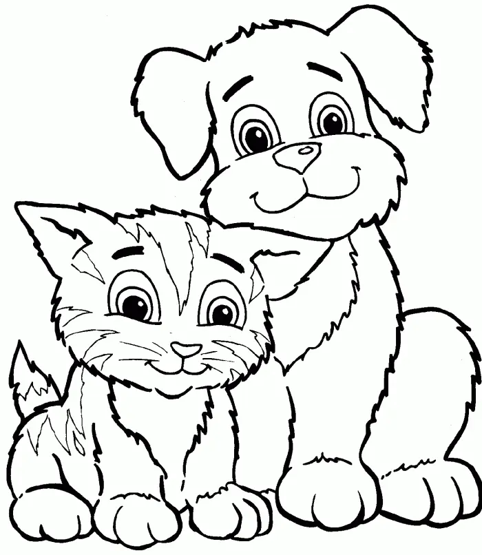 Cute Cat Coloring Pages 12