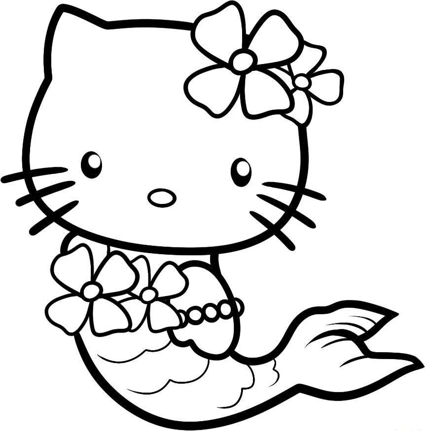 Cute Cat Coloring Pages 14
