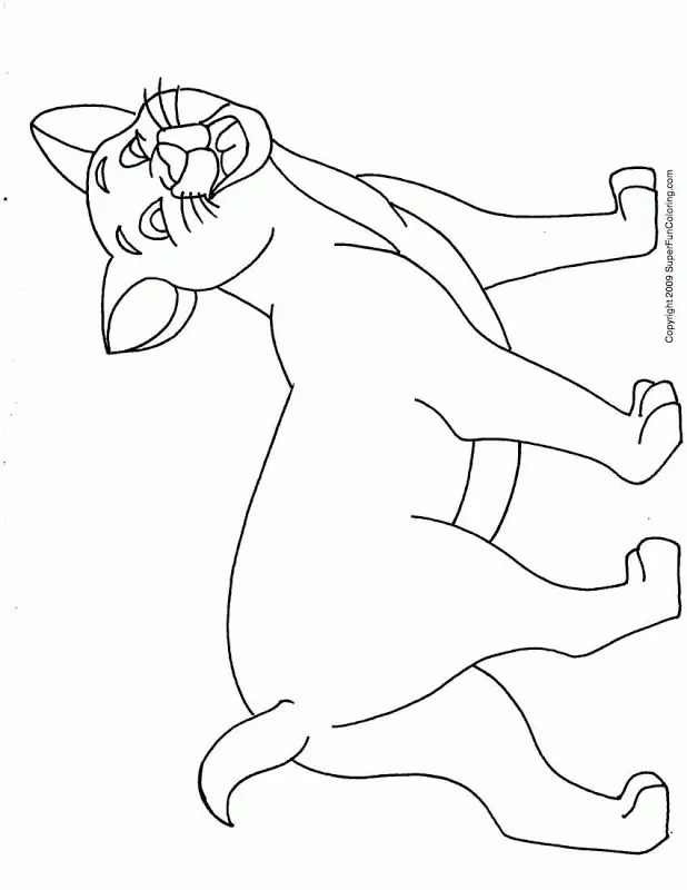 Cute Cat Coloring Pages 29