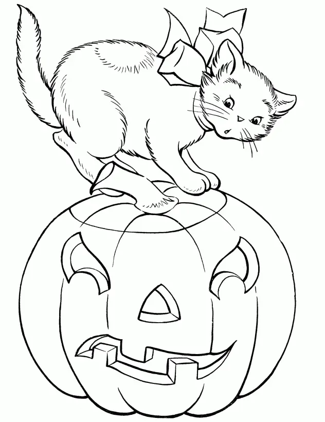 Cute Cat Coloring Pages 47